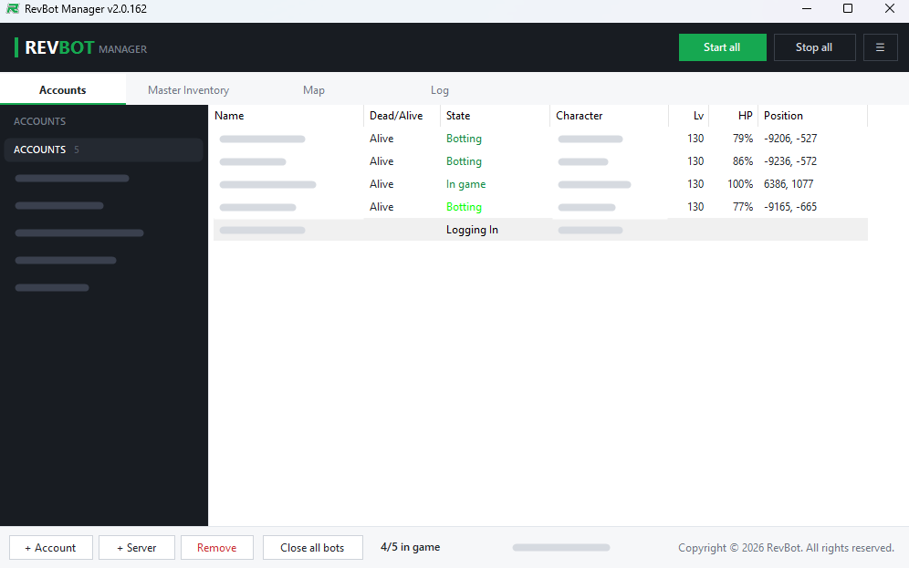 The RevBot Manager